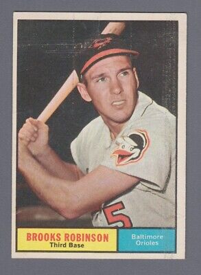 1961 Topps #10 Brooks Robinson Baltimore Orioles Baseball Card EX+ wrks 