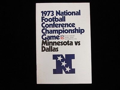 1973 National Football Conference Championship Game Guide - Minnesota vs. Dallas