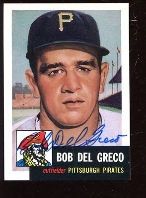 1991 Topps Archive 1953 Baseball Card #48 Bob DelGreco Autographed NRMT