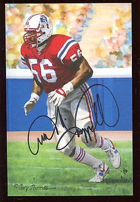 2008 Goal Line Art HOF Football Card Andre Tippett Autographed Hologram