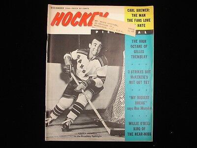 December 1964 Hockey Pictorial Magazine - Harry Howell Rangers Cover