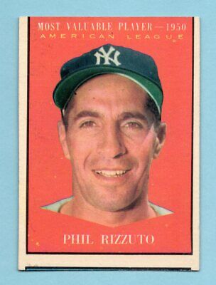 1961 Topps #471 Phil Rizzuto MVP New York Yankees Baseball Card NM o/c  