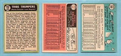 1959 thru 1967 Topps Lot of 12 Different Rocky Colavito Baseball Cards LG - NM