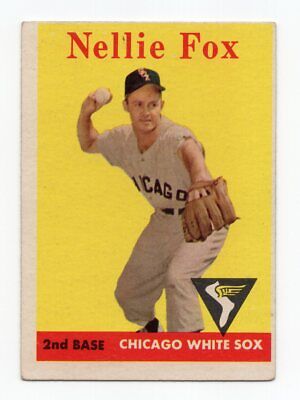 1958 Topps #400 Nellie Fox Chicago White Sox Baseball Card EX o/c  