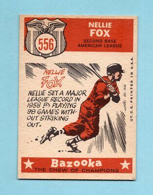 1959 Topps #556 Nellie Fox All-Star High Number Baseball Card Ex+ - Ex/Mt str