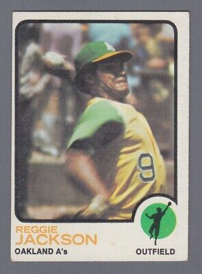 1973 Topps #255 Reggie Jackson Oakland Athletics Baseball Card EX  