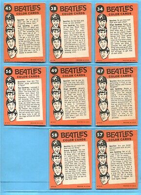 1964 Topps Beatles Starter Set Lots Color 17 Diff, Diary 23 Diff, Cards EX