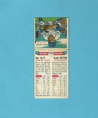 1955 Topps Doubleheaders #s 71/72 Gair Allie / Grady Hatton Baseball Card 