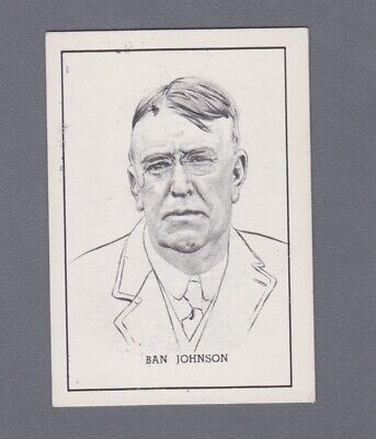 1950 Callahan Hall of Fame Ban Johnson Baseball Card EX  