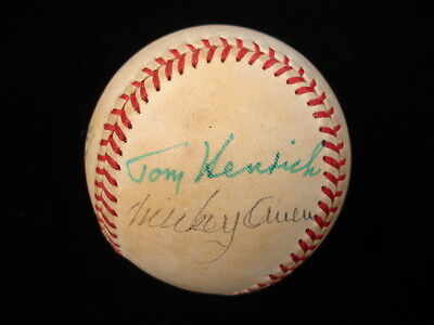 Tom Henrich, Mickey Owen, Bobby Thomson Multi Signed Official AL Baseball