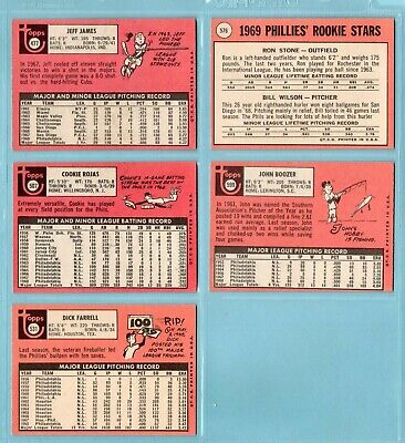 1969 Topps Philadelphia Phillies Lot of 23 Different Baseball Cards VG - NM  