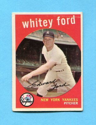 1959 Topps #430 Whitey Ford New York Yankees Baseball Card EX ap wrk