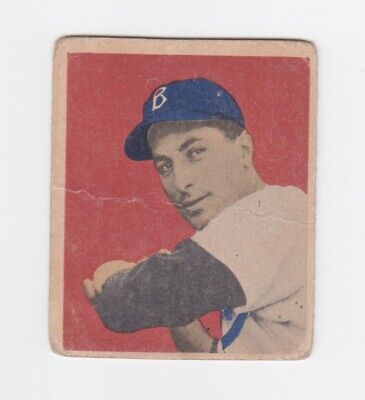 1949 Bowman #70 Carl Furillo Brooklyn Dodgers Rookie Baseball Card Low Grade 