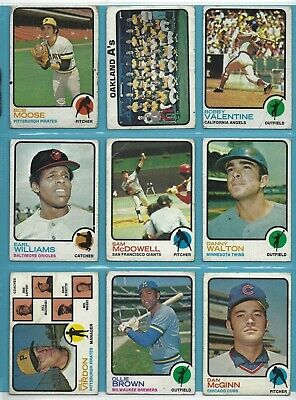 1973 Topps Starter Set Lot of 117 Different Baseball Cards Low Grade - VG  