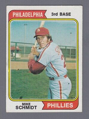 1974 Topps #283 Mike Schmidt Philadelphia Phillies Baseball Card EX sta lse 