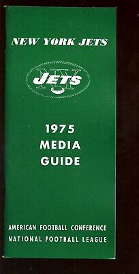 1975 NFL Football New York Jets Press Radio TV Media Guide NRMT