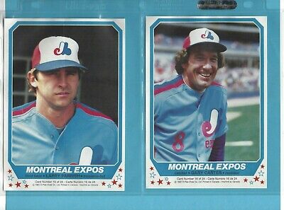 1982 O-Pee-Chee Toronto Blue Jays & Montreal Expos Baseball Poster Set of 24 NM 