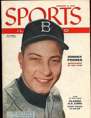 Jan2 1956 Sports Illustrated Magazine With Johnny Podres Brooklyn Cover EX+