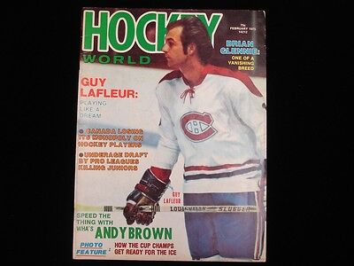 February 1975 Hockey World Magazine - Guy Lafleur Cover