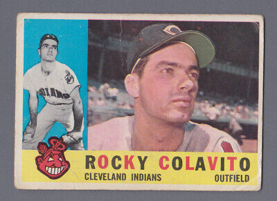 1960 Topps #400 Rocky Colavito Cleveland Indians Baseball Card Low Grade  