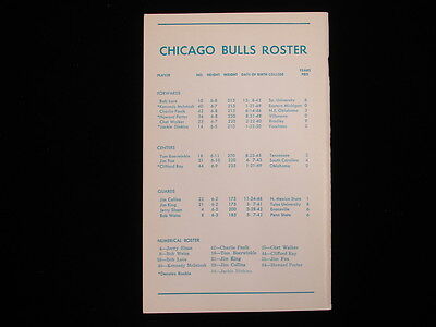 1971-72 Chicago Bulls NBA Basketball Yearbook / Media Guide