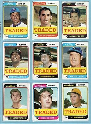 1974 Topps Traded Complete Set of 44 Baseball Cards VG - VG+ 