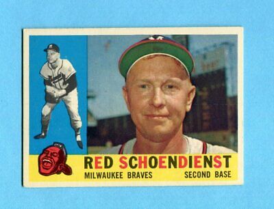 1960 Topps #335 Red Schoendienst Milwaukee Braves Baseball Card Ex/Mt