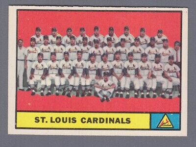 1961 Topps #347 St. Louis Cardinals Team Baseball Card Ex/Mt  