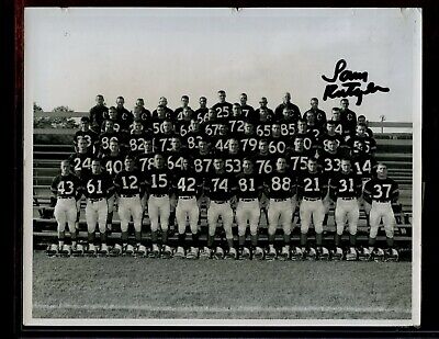 1965 Connecticut Varsity Football Team Photo Sam Rutigliano Autographed Hologram