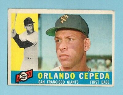 1960 Topps #450 Orlando Cepeda San Fran Giants Baseball Card V/E ap ctl pmbk    