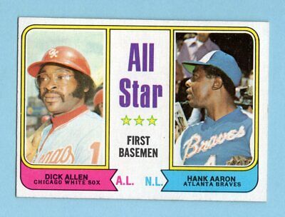 1974 Topps #332  Aaron - Allen All-Star 1st Base Baseball Card NM         