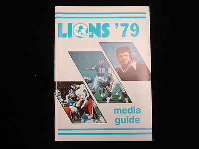 1979 Detroit Lions NFL Media Guide