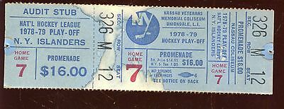 1978/1979 NHL Hockey New York Islanders Playoff Ticket Game 7