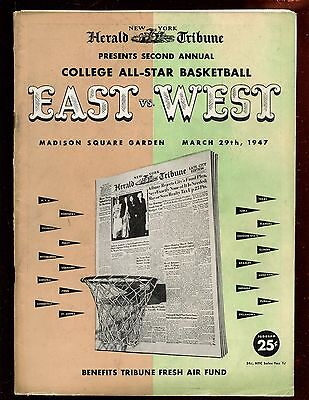 1947 NCAA Basketball All Star Game Program East vs West VGEX