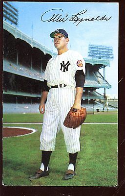 1953/1955 Louis Dormand Baseball Postcard Allie Reynolds New York Yankees EX