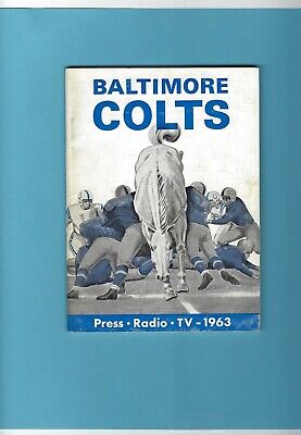 1963 Baltimore Colts NFL Media Guide 