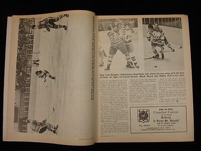 December 1972 Hockey Pictorial Magazine - Brad Park Cover