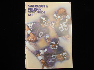 1981 Minnesota Vikings NFL Media Guide