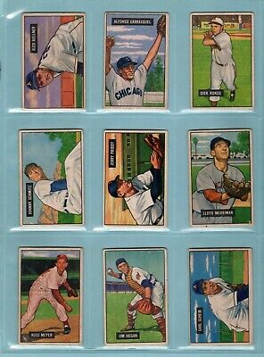 1951 Bowman Starter Set Lot of 110 Different Baseball Cards VG 