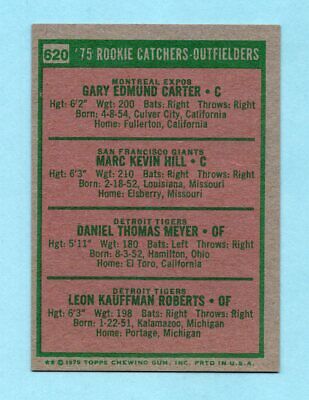 1975 Topps #620 Gary Carter & others Rookie Baseball Card EX+ - Ex/Mt o/c   