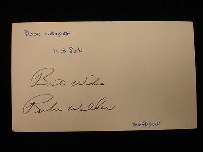 Rube Walker Brooklyn Dodgers Autographed 1953 Vintage Government Postcard