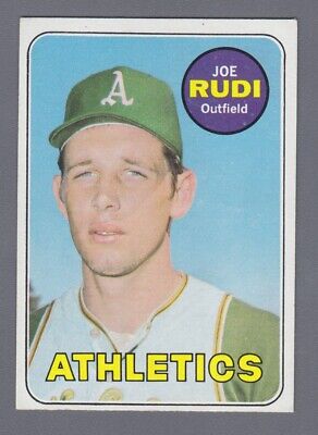 1969 Topps #587 Joe Rudi Oakland Athletics Rookie Baseball Card Ex-Mt