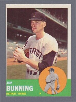 1963 Topps #365 Jim Bunning Detroit Tigers Baseball Card NM o/c 