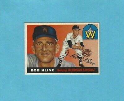 1955 Topps #173 Bob Kline Washington Nationals Baseball Card Ex/Mt app w/wrinkle