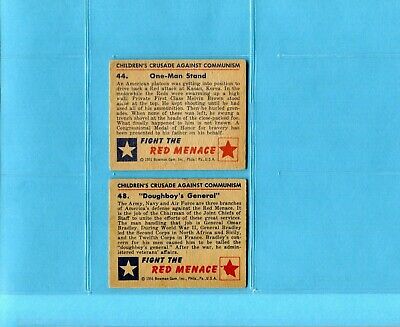 1951 Bowman Red Menace Starter Set Lot of 11 Different Non Sports Cards LG - E/M