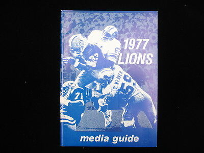 1977 Detroit Lions NFL Media Guide