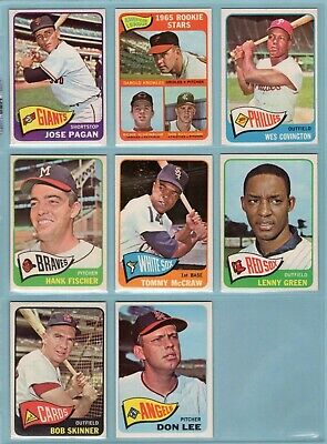 1965 Topps Lot of 26 Different Baseball Cards Ex/Mt    