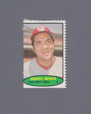 1974 Topps Stamp Johnny Bench Cincinnati Reds Baseball Card  