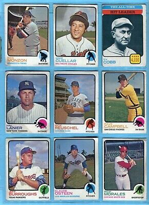 1973 Topps Starter Set Lot of 175 Diff (inc Hofers) Baseball Cards Low Grade  