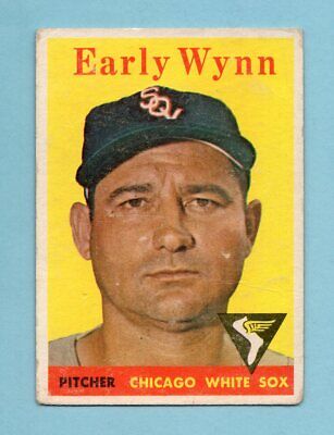 1958 Topps #100 Early Wynn Chicago White Sox Yellow Team Baseball Card Low Grade